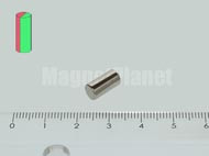 5x10 mm N45 NEODYM mágnes rúd DIAMETRAL!