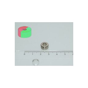 10x5/5 mm N45 NEODYM mágnes gyűrű DIAMETRAL!