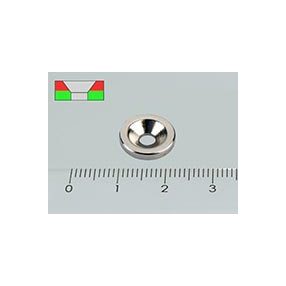   12x2/3 mm N35 NEODYM mágnes gyűrű süllyesztéssel (Észak)