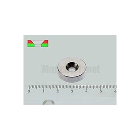  20x5/6 mm H35 NEODYM mágnes gyűrű süllyesztéssel (Észak)